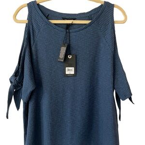 Lucky Brand Ribbed Blue Top